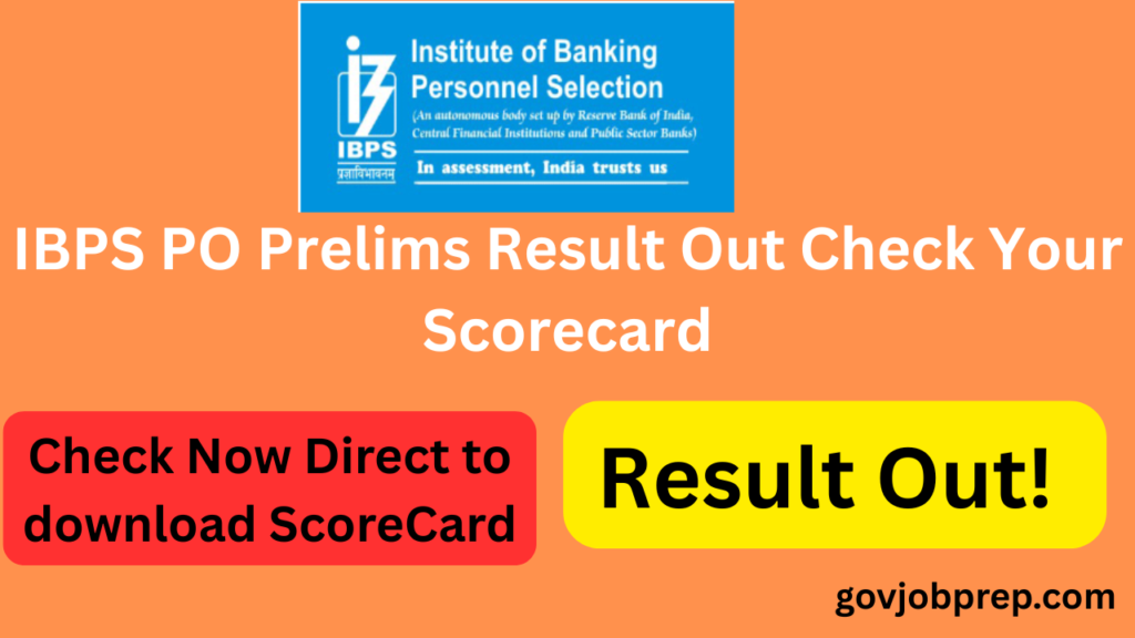 ibps po prelims result out 2025